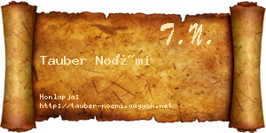 Tauber Noémi névjegykártya