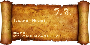 Tauber Noémi névjegykártya